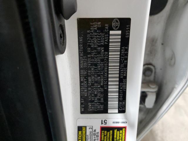 2022 TOYOTA CAMRY LE 4T1C11AK8NU627928