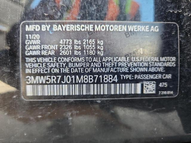 2021 BMW 330XI 3MW5R7J01M8B71884