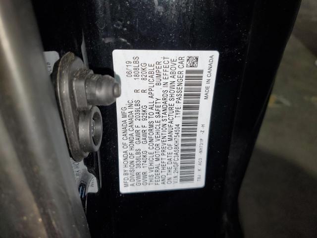 2019 HONDA CIVIC SI 2HGFC3A58KH754504