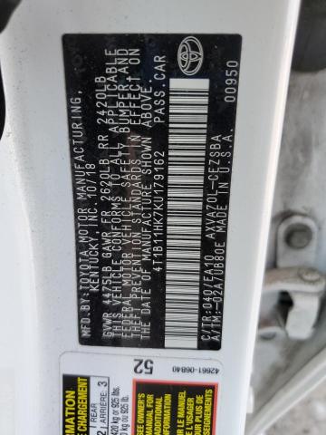 2019 TOYOTA CAMRY L - 4T1B11HK7KU179162