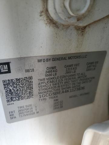 2019 CHEVROLET COLORADO 1GCGSBEA4K1123836