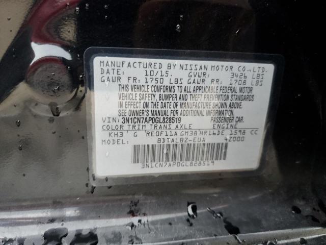 2016 NISSAN VERSA S 3N1CN7AP0GL828519
