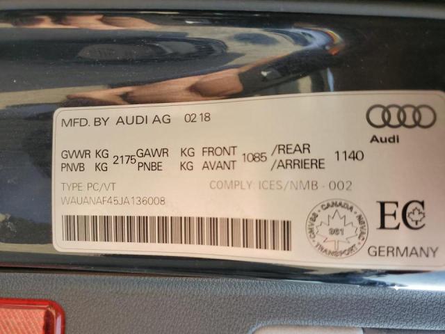 2018 AUDI A4 KOMFORT - WAUANAF45JA136008