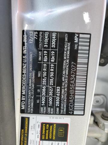 2014 MERCEDES-BENZ ML 350 4MA - 4JGDA5HB5EA347077