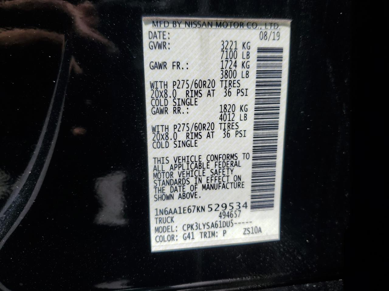 NISSAN TITAN PLATINUM RESERVE