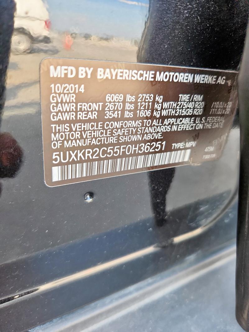 2015 BMW X5 SDRIVE35I 5UXKR2C55F0H36251