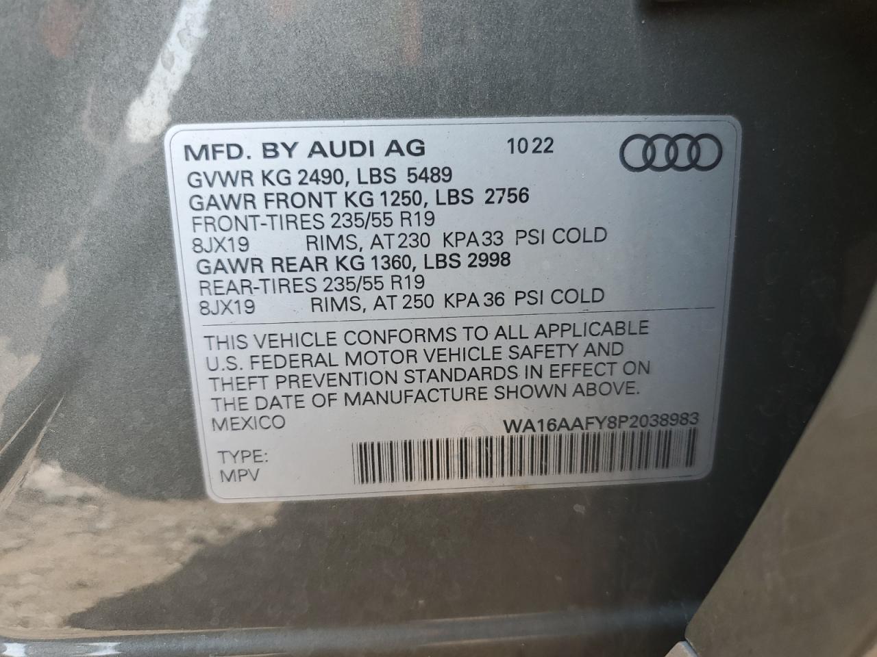 AUDI Q5 SPORTBACK PRESTIGE 45