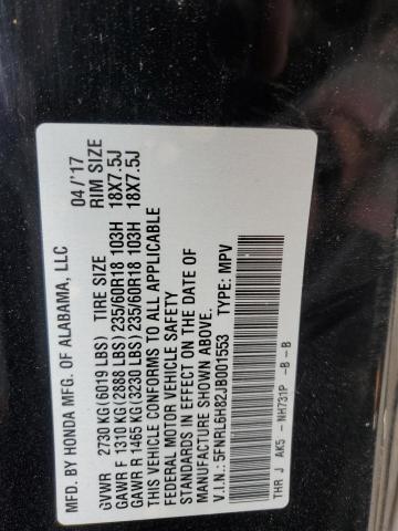 2018 HONDA ODYSSEY TO 5FNRL6H82JB001553
