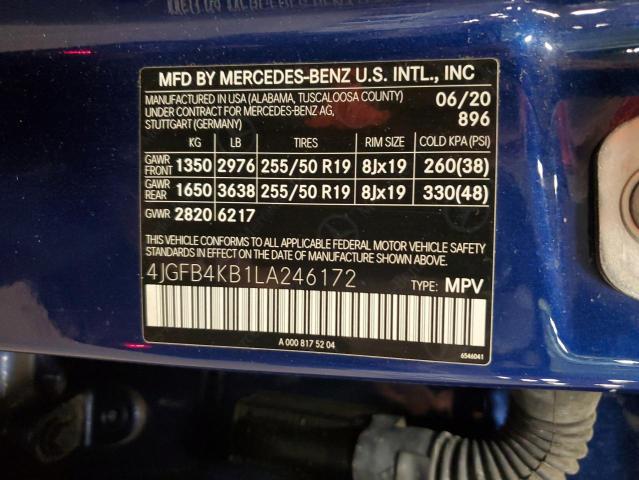 2020 MERCEDES-BENZ GLE 350 4M 4JGFB4KB1LA246172