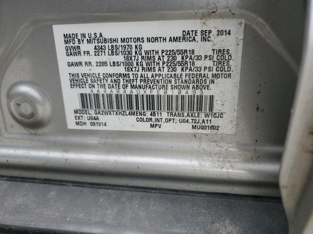 2015 MITSUBISHI OUTLANDER 4A4AR4AUXFE010493