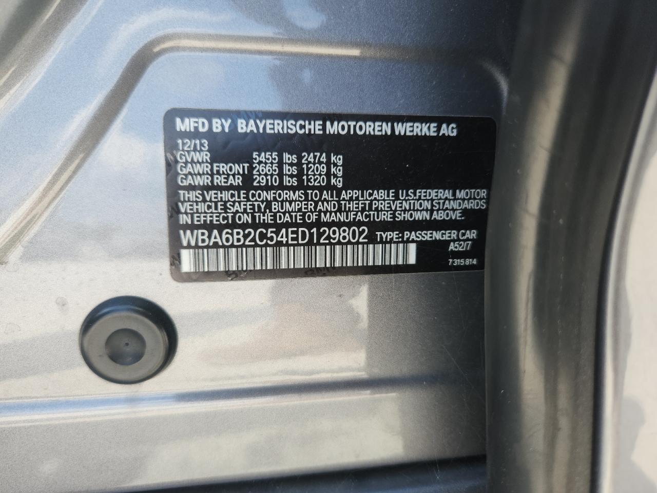 BMW 6 SERIES GRAN COUPE I GRAN COUPE