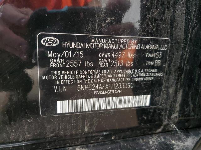 2015 HYUNDAI SONATA SE 5NPE24AFXFH233390