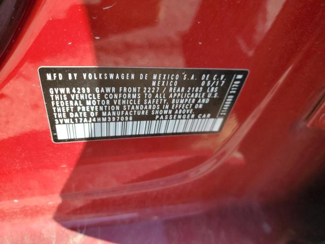 2017 VOLKSWAGEN JETTA SEL 3VWL17AJ4HM397096
