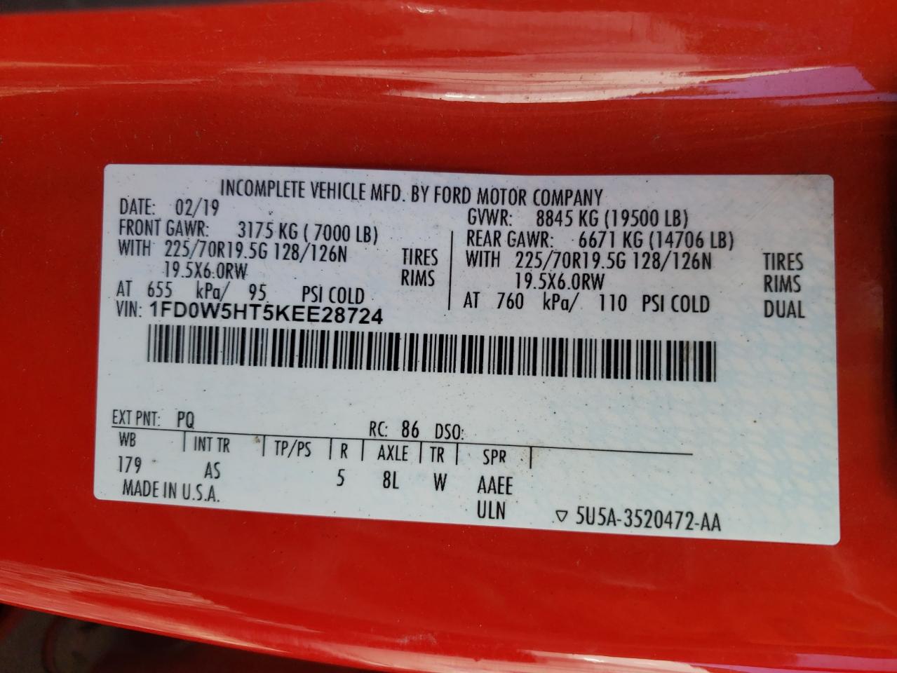 FORD F-550 SUPER DUTY