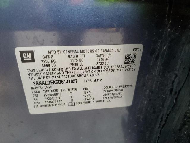 2013 CHEVROLET EQUINOX LT - 2GNALDEK6D6141057