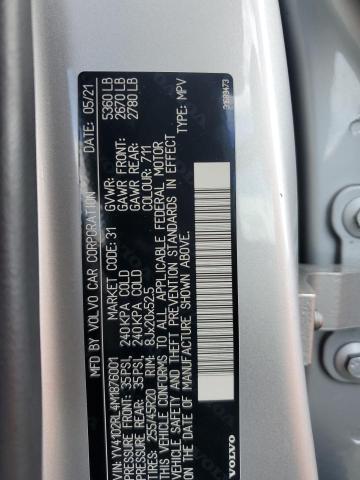 2021 VOLVO XC60 T5 IN YV4102RL4M1876001