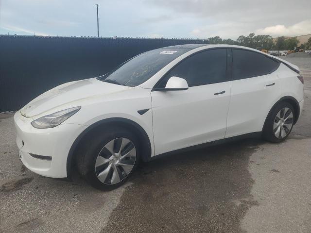 TESL MODEL Y 2021 white  electric 5YJYGDED3MF123400 photo #1