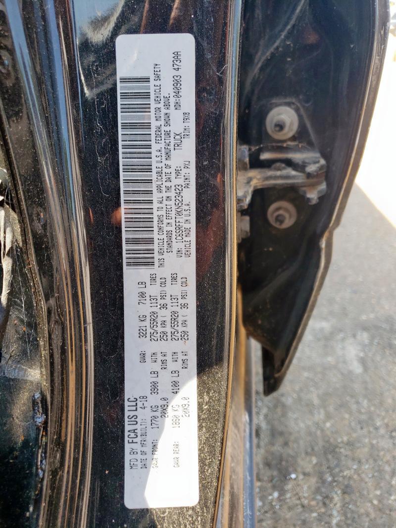 2019 RAM 1500 BIG H 1C6SRFFT0KN523423