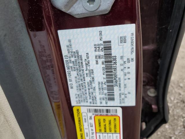 2017 FORD FUSION TIT 3FA6P0K91HR136303