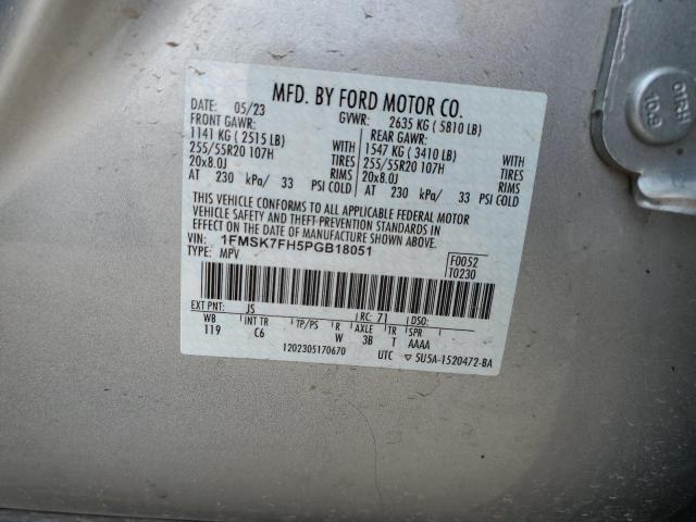 2023 FORD EXPLORER LIMITED 1FMSK7FH5PGB18051