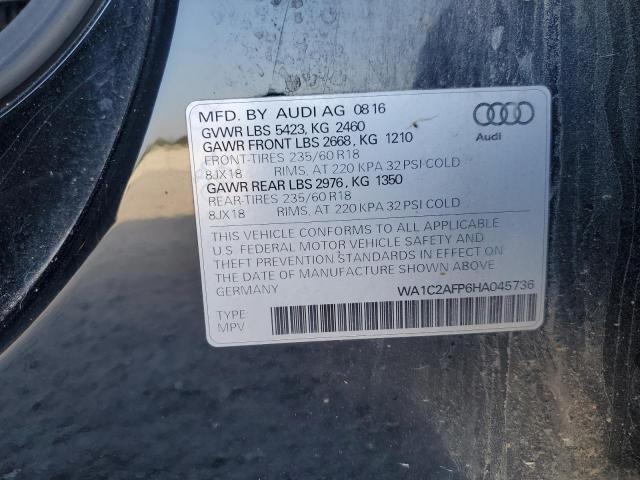 2017 AUDI Q5 PREMIUM WA1C2AFP6HA045736