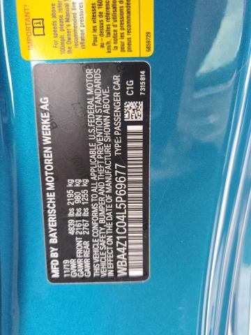 2020 BMW 430I WBA4Z1C04L5P69677