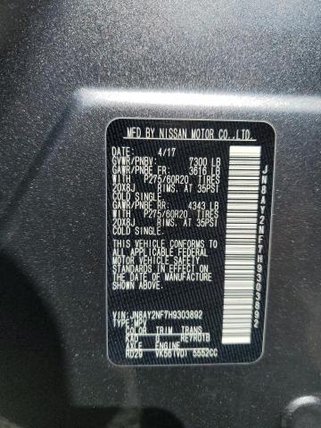 2017 NISSAN ARMADA PLA JN8AY2NF7H9303892