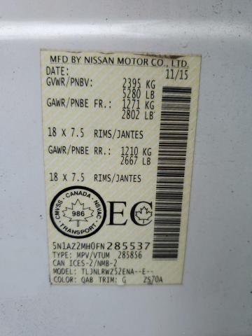 2015 NISSAN MURANO S 5N1AZ2MH0FN285537