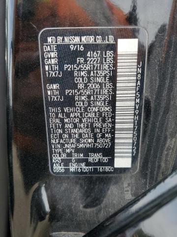 2017 NISSAN JUKE S JN8AF5MV9HT750727
