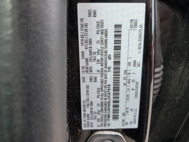 2020 FORD ESCAPE SEL 1FMCU0H69LUC67818