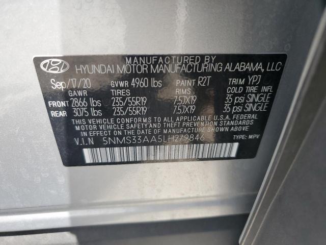 2020 HYUNDAI SANTA FE S 5NMS33AA5LH279846