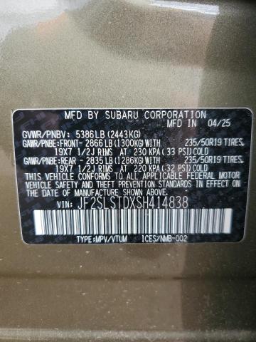 2025 SUBARU FORESTER T JF2SLSTDXSH414838