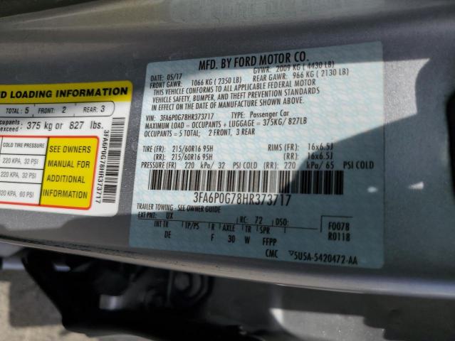 2017 FORD FUSION S - 3FA6P0G78HR373717