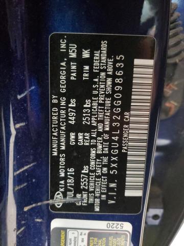 2016 KIA OPTIMA EX 5XXGU4L32GG098635