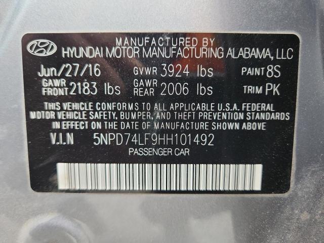 2017 HYUNDAI ELANTRA SE - 5NPD74LF9HH101492