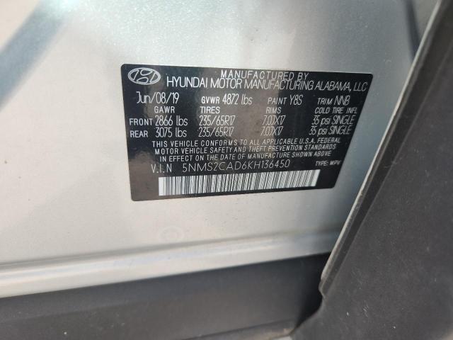 2019 HYUNDAI SANTA FE S - 5NMS2CAD6KH136450