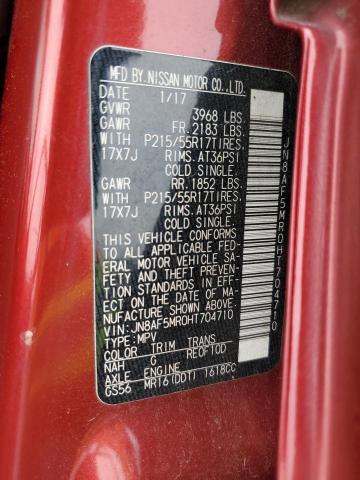 2017 NISSAN JUKE S - JN8AF5MR0HT704710