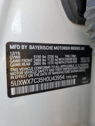 2017 BMW X3 XDRIVE35I 5UXWX7C35H0U43954