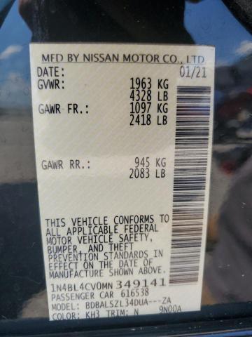 2021 NISSAN ALTIMA SR 1N4BL4CV0MN349141