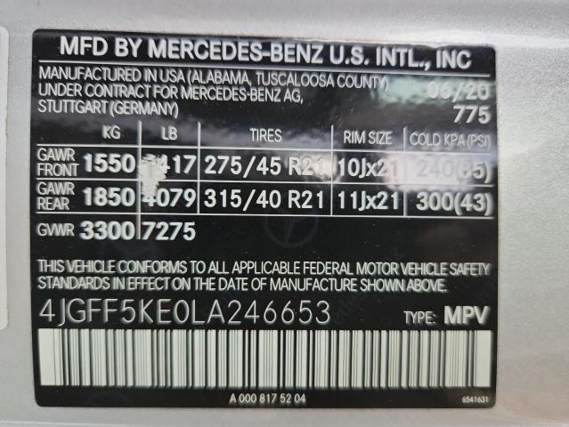 2020 MERCEDES-BENZ GLS 450 4M - 4JGFF5KE0LA246653