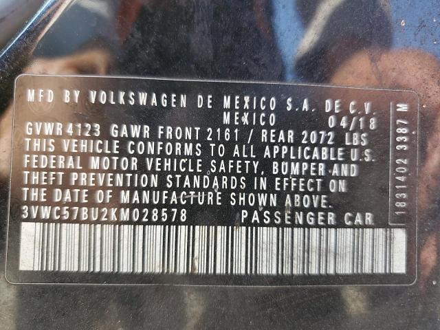 2019 VOLKSWAGEN JETTA S 3VWC57BU2KM028578