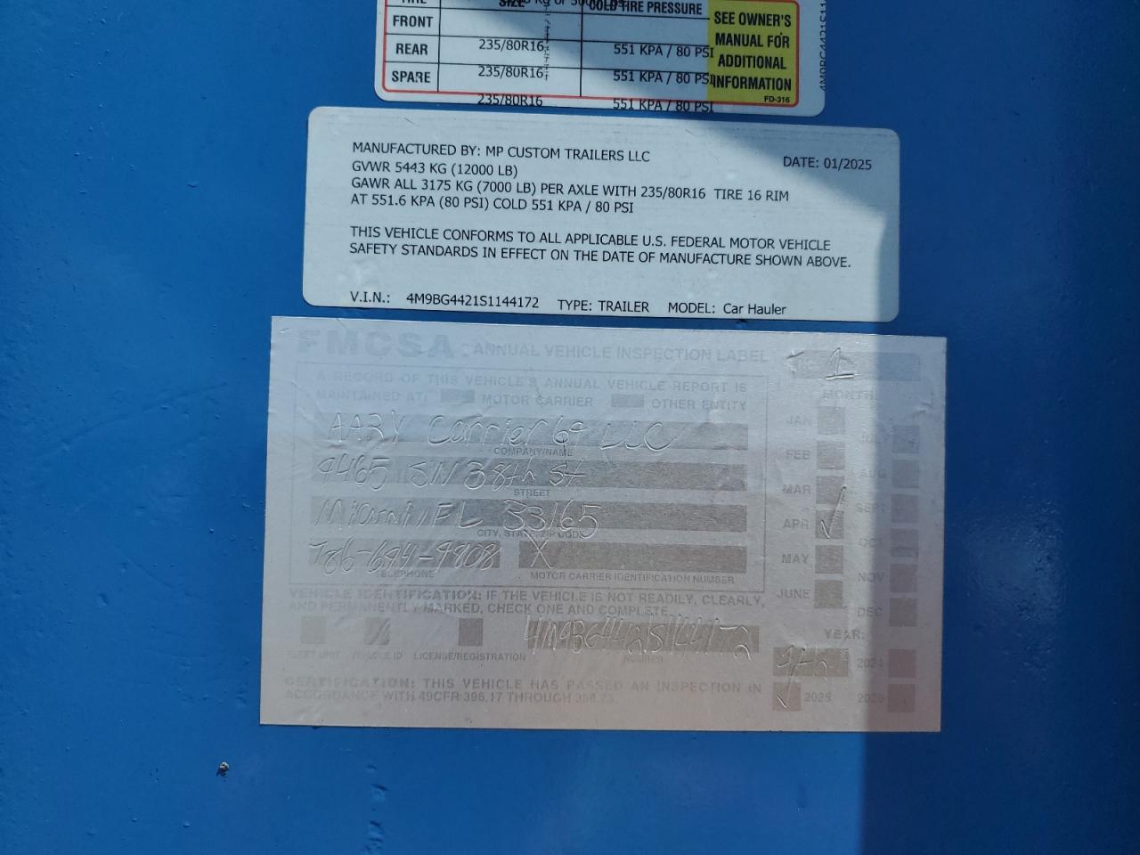 Lot #3245257579 2025 MP CUSTOM UNKNOWN