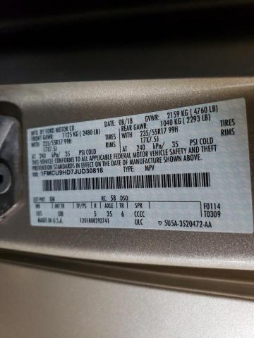 2018 FORD ESCAPE SEL 1FMCU9HD7JUD30818