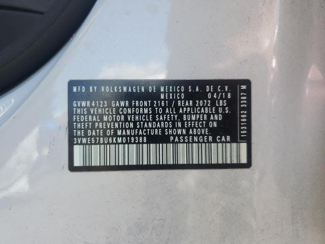 2019 VOLKSWAGEN JETTA SEL 3VWE57BU6KM019388