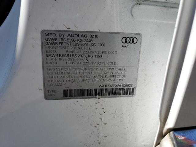 2015 AUDI Q5 PREMIUM WA1LFAFPXFA108628