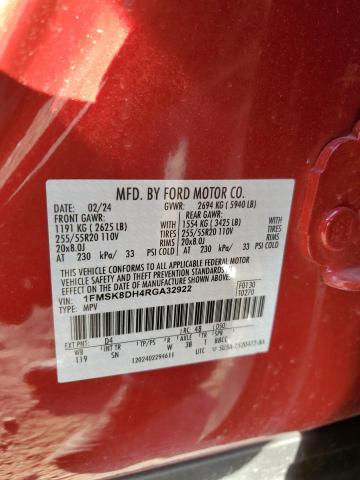 2024 FORD EXPLORER X 1FMSK8DH4RGA32922