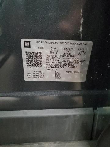 2020 CHEVROLET EQUINOX LT 2GNAXUEV9L6242087