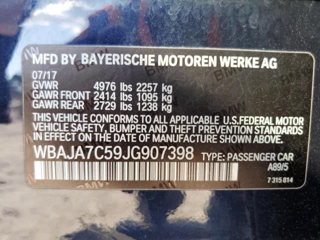 2018 BMW 530 XI WBAJA7C59JG907398