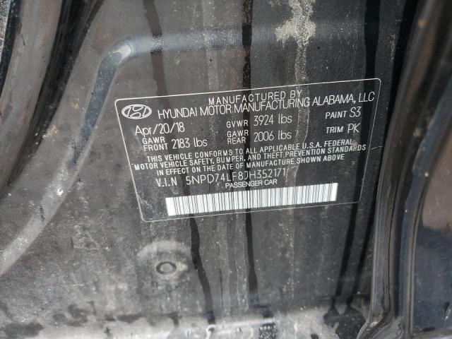 2018 HYUNDAI ELANTRA SE 5NPD74LF8JH352171