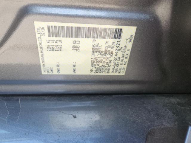 2016 NISSAN MAXIMA 3.5S 1N4AA6AP5GC442321